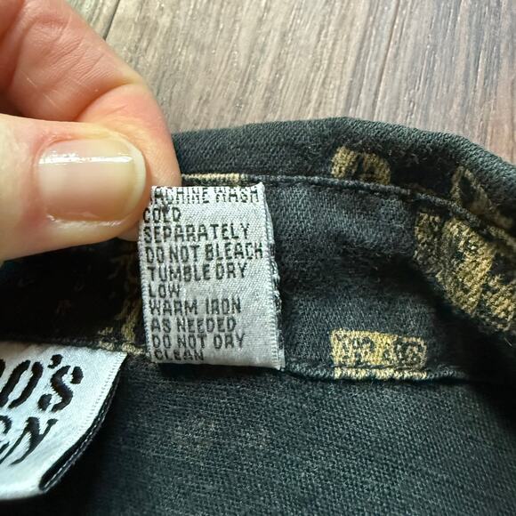 Chico’s Design Script Print Linen Blend Shirt Button Front Women’s XL 16 - Picture 8 of 10